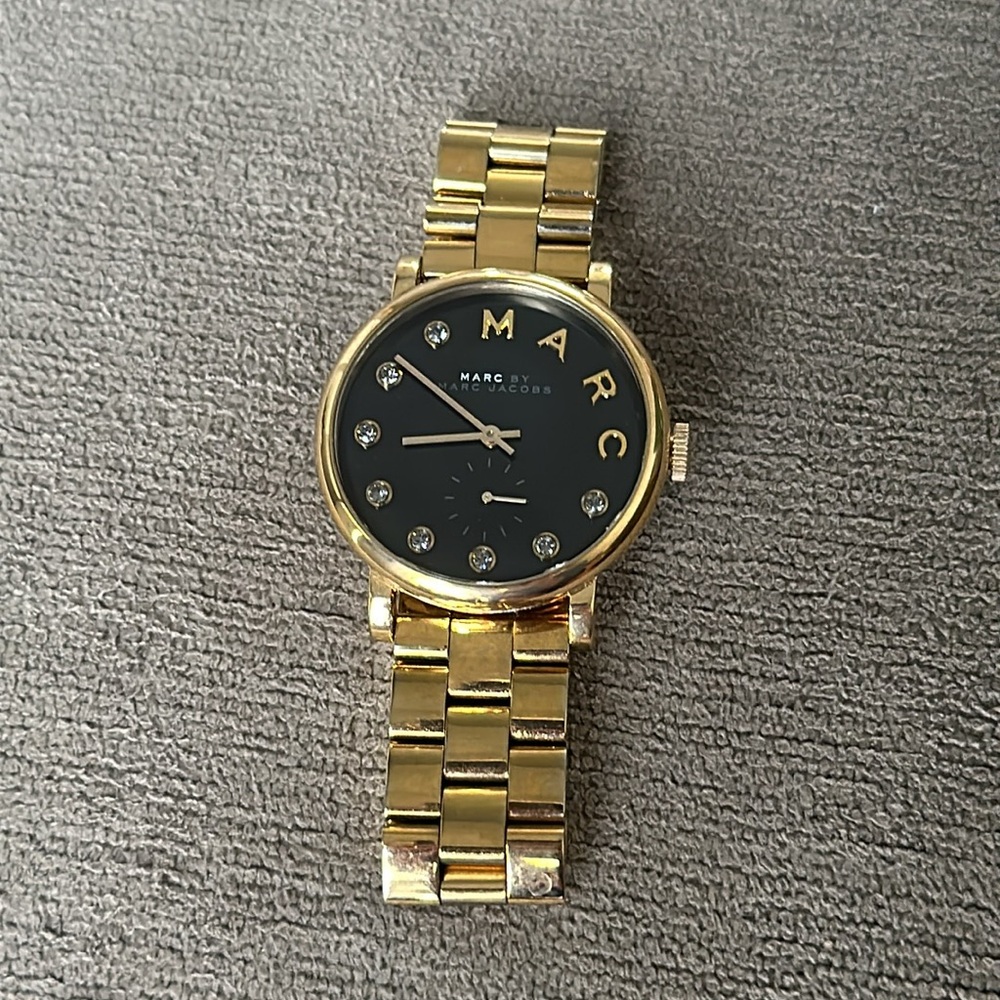 Marc by Marc Jacobs Gold Watch w/ Black Dial